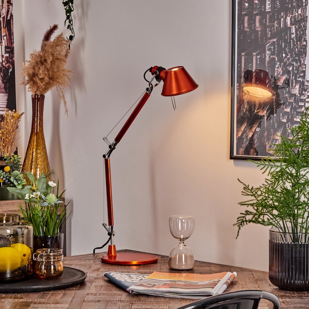 Artemide Tolomeo Micro Tischlampe GOLD ORANGE WEISS ROT ALUMINUM SCHWARZ