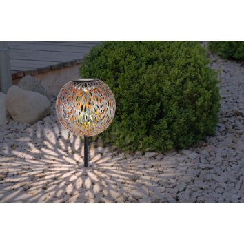 Globo Sun Solarleuchte LED Silber, 1-flammig