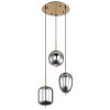 Globo BLACKY Pendelleuchte Messing, 3-flammig