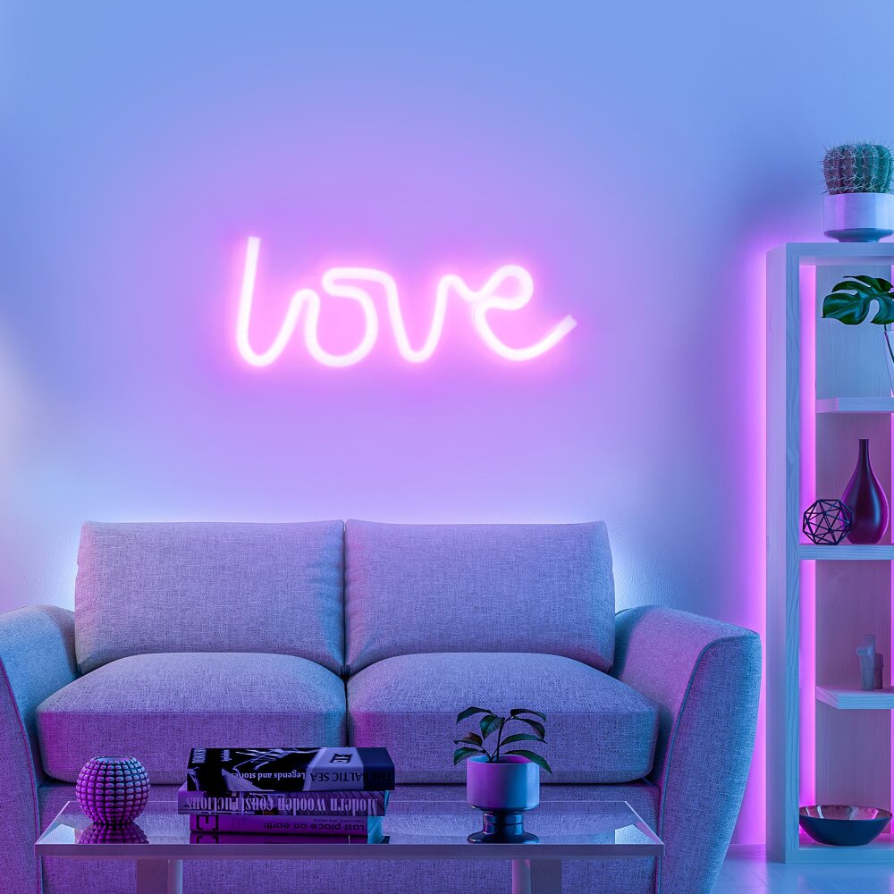 Direkt LED Dekoleuchte 85021-87 NEON-LOVE Pink Leuchten