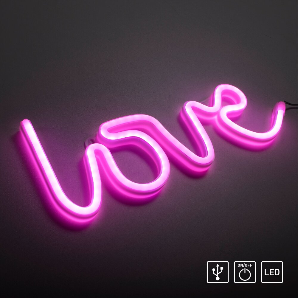 NEON-LOVE LED Leuchten 85021-87 Direkt Pink Dekoleuchte