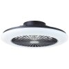 Brilliant Salerno Deckenventilator LED Schwarz, 1-flammig, Fernbedienung