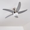 Morino Deckenventilator Nickel-Matt, Silber, 2-flammig, Fernbedienung