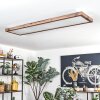 Salmi Deckenpanel LED Holzoptik, Schwarz, 1-flammig