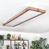 Salmi Deckenpanel LED Holzoptik, Schwarz, 1-flammig, Fernbedienung