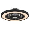 Globo Blizzak Deckenventilator LED Schwarz, 1-flammig, Fernbedienung