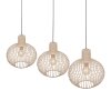 Trio GILA Pendelleuchte Beige, 3-flammig