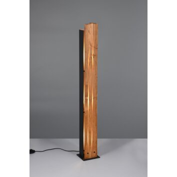 Trio Karuni Stehlampe Holz hell, 3-flammig