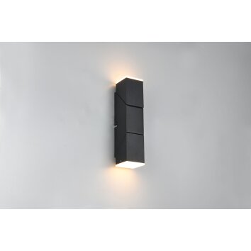 Trio Raglan Wandleuchte LED Schwarz, 2-flammig