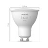 Philips Hue White 2er Set LED GU10 4,2 Watt 2700 Kelvin 400 Lumen