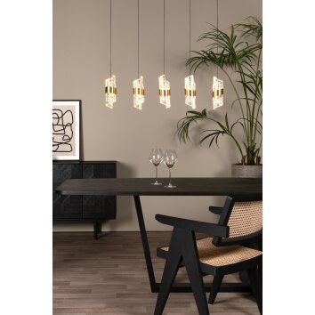 Lucide KLIGANDE Pendelleuchte LED Gold, 5-flammig