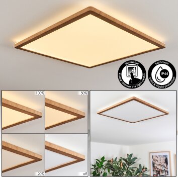 Antra Deckenpanel LED Holzoptik, Weiß, 1-flammig