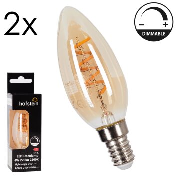 LED E14 2er Set 4 Watt 2200 Kelvin 220 Lumen