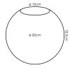 Glas-Lampenschirm Gastor Ersatzglas 20 cm Bernsteinfarben