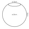 Glas-Lampenschirm Gastor Ersatzglas 25 cm Klar, Rauchfarben