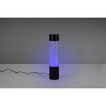 Reality Glitter Tischleuchte LED Schwarz, Transparent, Klar, 1-flammig