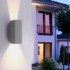 Paul Neuhaus Block Wandleuchte LED Grau, 2-flammig