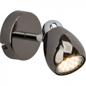 Brilliant MILANO Wandleuchte LED Chrom, Schwarz, 1-flammig